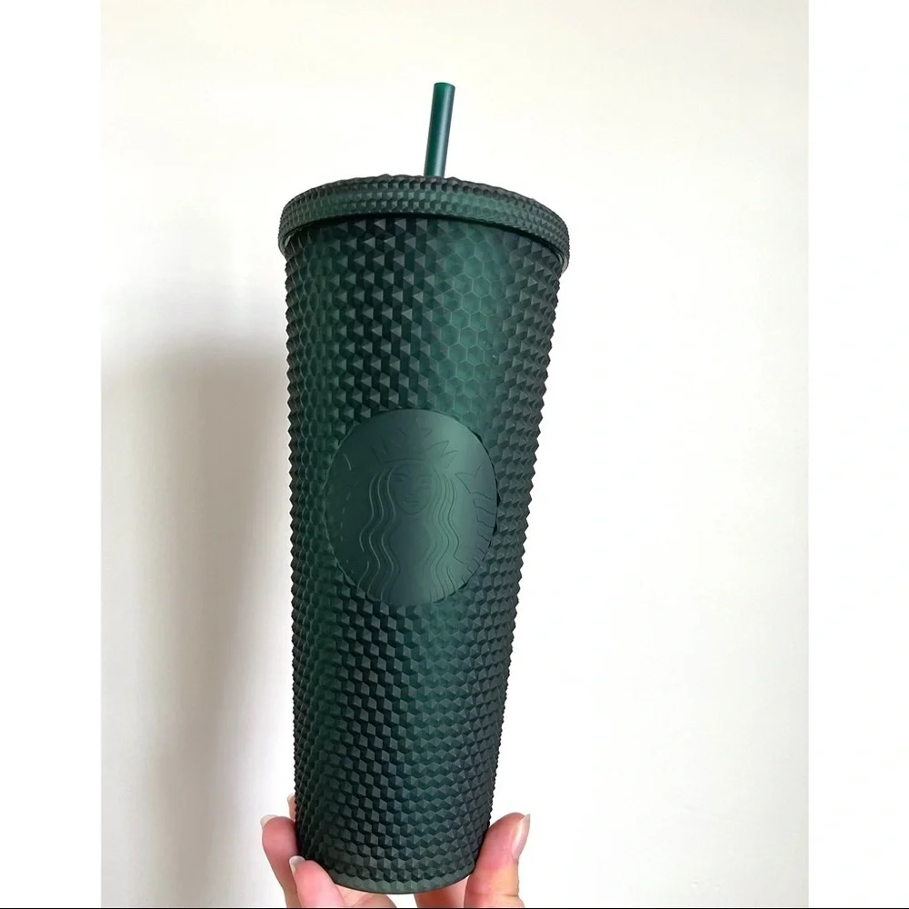 Starbucks Matte Dark Green Studded Tumbler | 24oz